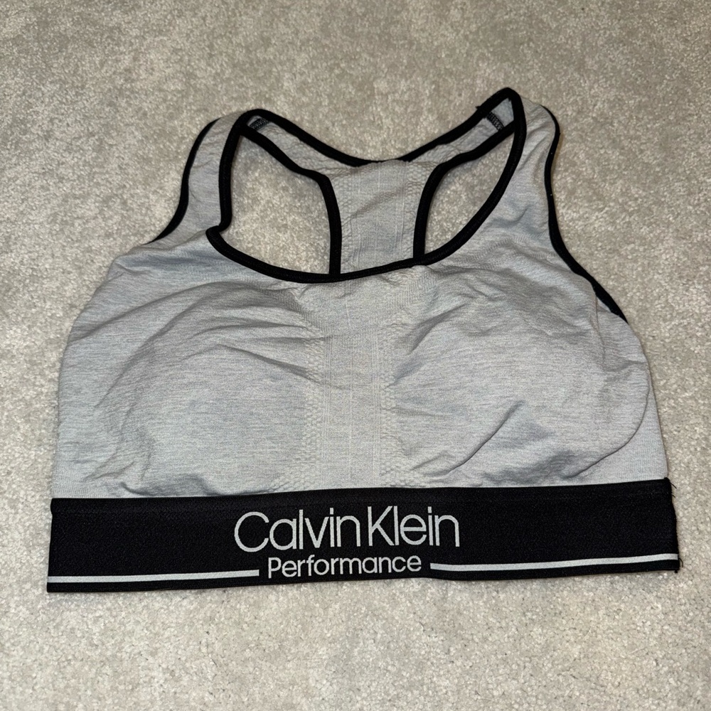 Calvin Klein Performance Light Gray Sports Bra